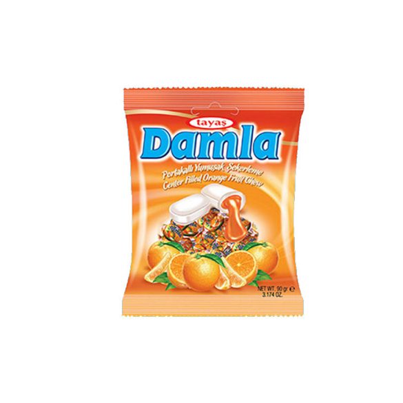 Damla 90G Narancsos Töltött Cukor