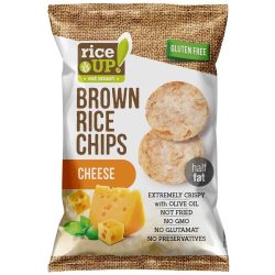   Rice Up! teljes kiőrlésű barna rizs chips sajtos ízesítéssel 60g, gluténmentes