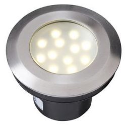   Garden Lights Aureus, süllyeszthető lámpa, rozsdamentes, LED 2W meleg fehér IP68