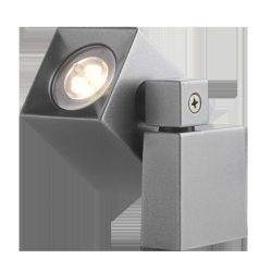   Garden Lights Nano fali lámpa, aluminium, sötét szürke, LED  2W, meleg fehér fény