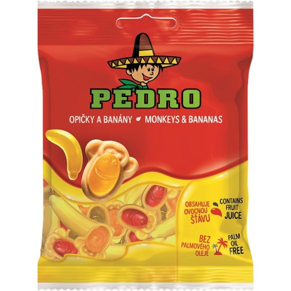 Pedro 80G Monkey&Bananas Gumicukor PEDR1010