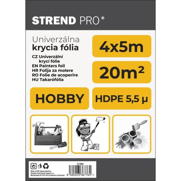 Hobbi 4 x 5 μ,  festő fólia