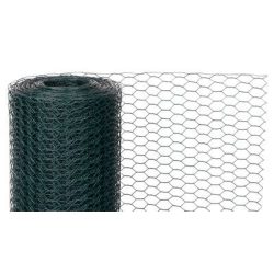   GARDEN HEX PVC 500/13/0,9 mm, zöld, RAL 6005, hatszögletű háló, kennel. 5 m