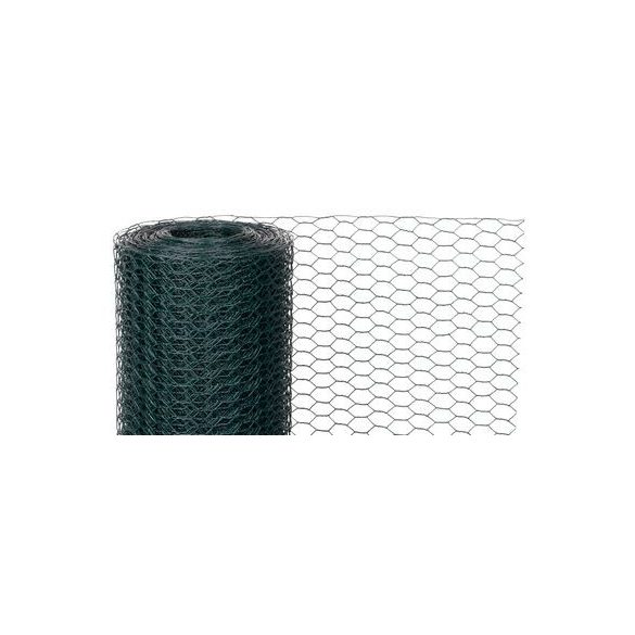 GARDEN HEX PVC 500/13/0,9 mm, zöld, RAL 6005, hatszögletű háló, kennel. 5 m