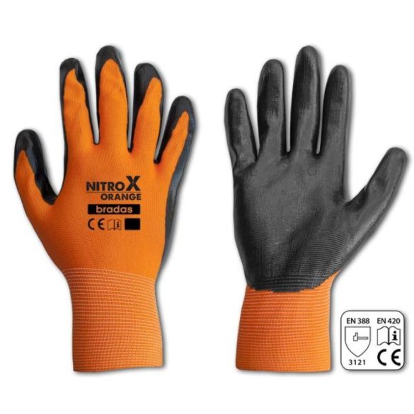 RWNO9 Kesztyű NITROX ORANGE nitril 9"