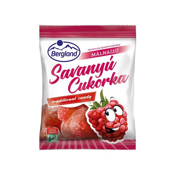 Bergland Savanyú Cukor 70G Málna