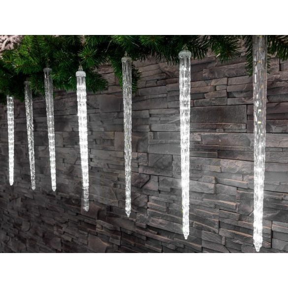 Füzér MagicHome Karácsony Icicle, 288 LED higde fehér, 8 jégcsappal, víz 230 V, 50 Hz, ,