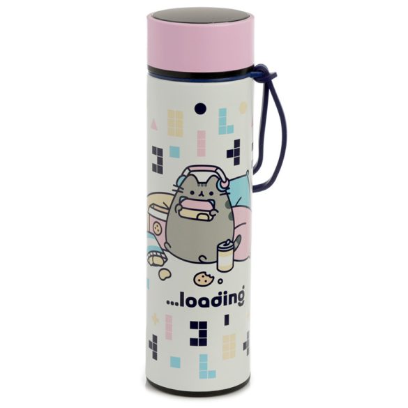 Thermo Kulacs, Digitális Hőmérővel 450ml - Gamer Pusheen Macska