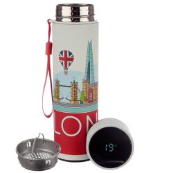   Thermo Kulacs, Digitális Hőmérővel 450ml - Londoni Ikonok