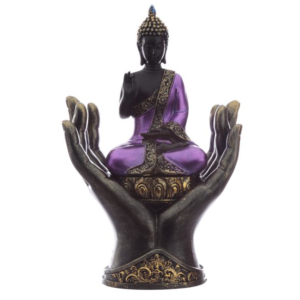 Thai Buddha - Lila és Fekete - Buddha a Kézben