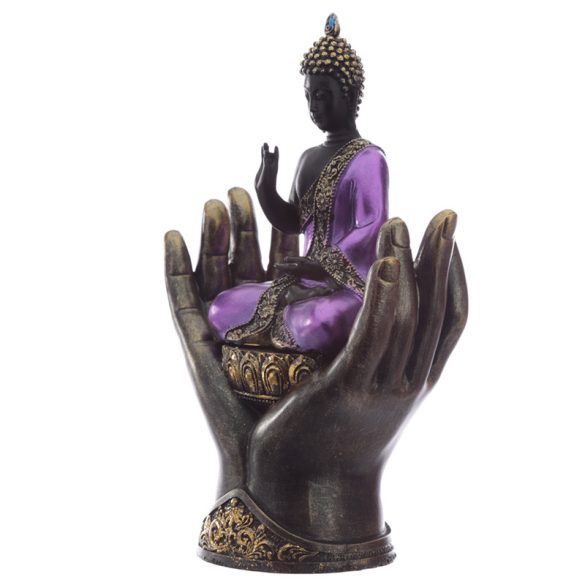 Thai Buddha - Lila és Fekete - Buddha a Kézben