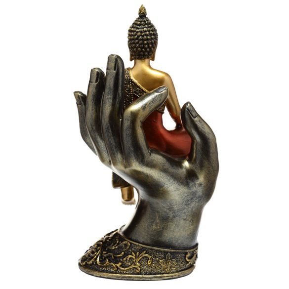 Thai Buddha - Arany és Vörös - Kézen Ülő