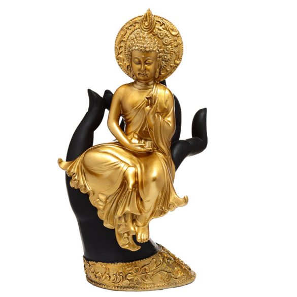 Thai Buddha - Arany - Kézen Ülő