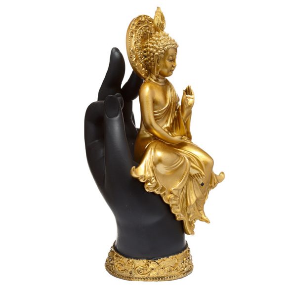 Thai Buddha - Arany - Kézen Ülő