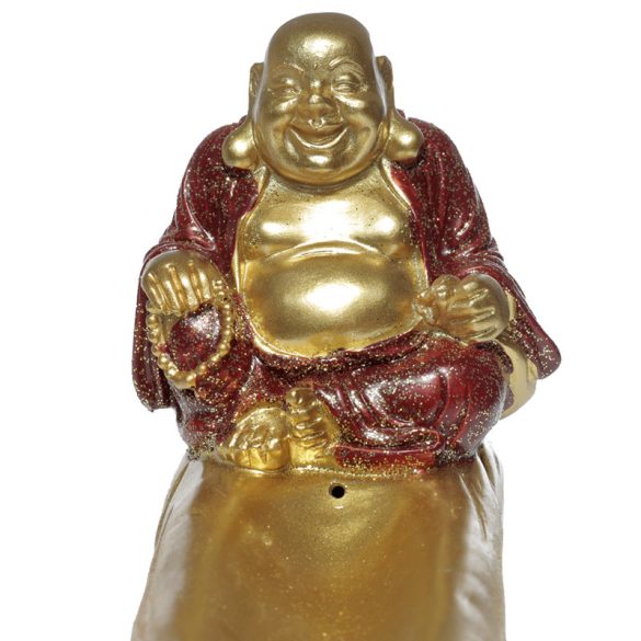 Füstölő Égető - Szerencsehozó Buddha - Arany Glitteres Kínai Nevető Buddha