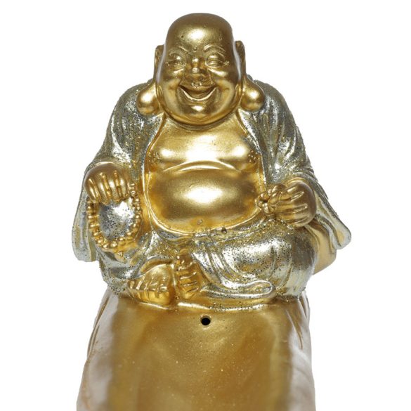 Füstölő Égető - Szerencsehozó Buddha - Arany Glitteres Kínai Nevető Buddha