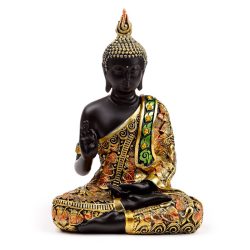 Thai Buddha - Fekete & Narancssárga Arany - Meditáció