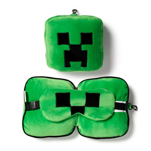 Utazópárna Szemmaszkkal, Plüss RELAXEAZZZ - Minecraft Creeper