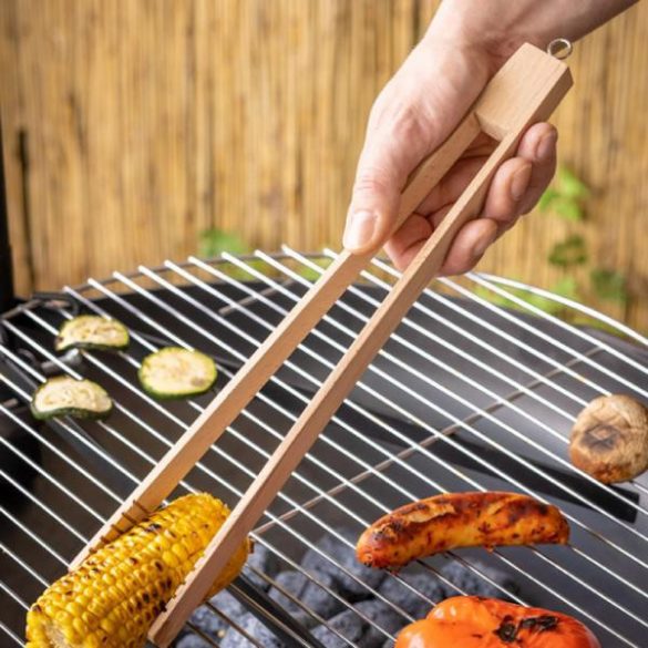 Fából készült BBQ forgató csipesz, 37 cm FF548