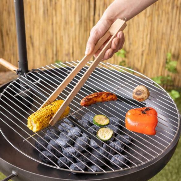 Fából készült BBQ forgató csipesz, 37 cm FF548