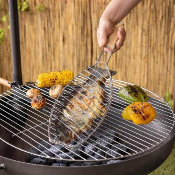 Rozsdamentes acél BBQ halsütő, 58 cm FF552