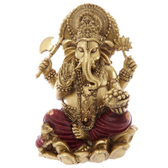 Arany és Piros Ganesh Szobor 16cm