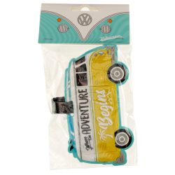   Bőröndcimke, PVC - Volkswagen TRansporter VW T1 - Surf - Kék/Sárga