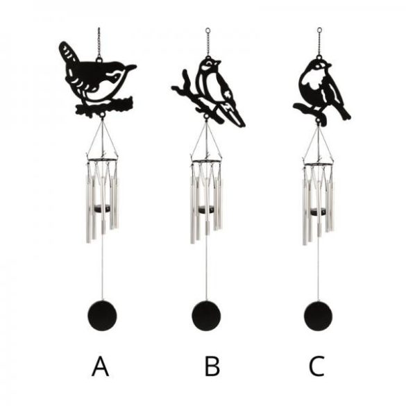 Szélcsengő, fekete madaras mintával, 3 féle WV22